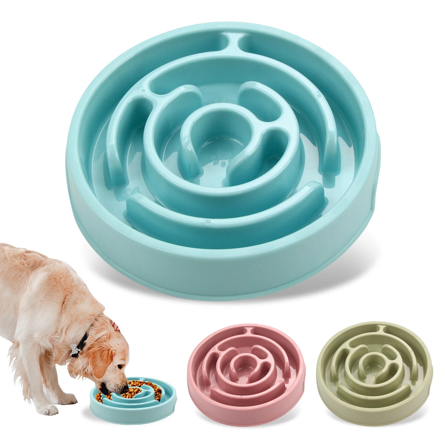 Slow feeder bowl for dogs and cats