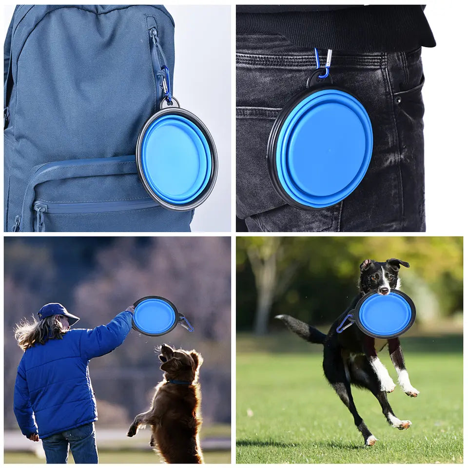 Collapsible Silicone Travel Bowl with Clip - product image 5